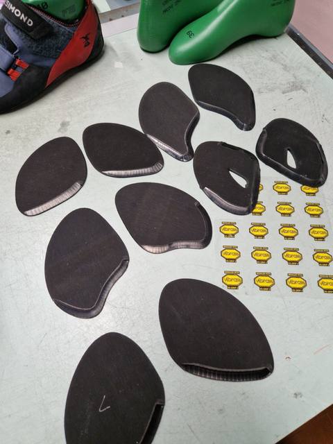 Mezze suole pronte con i transfer Vibram